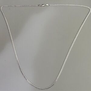 Real Solid 925 Sterling Silver Miami Cuban Unisex Necklace 26" length 3mm width
